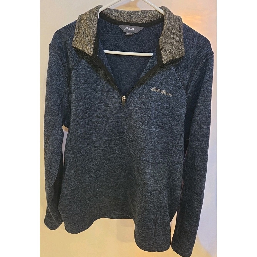 Eddie Bauer Sweatshirt‎ Mens M Blue 1/4 Zip Pullover